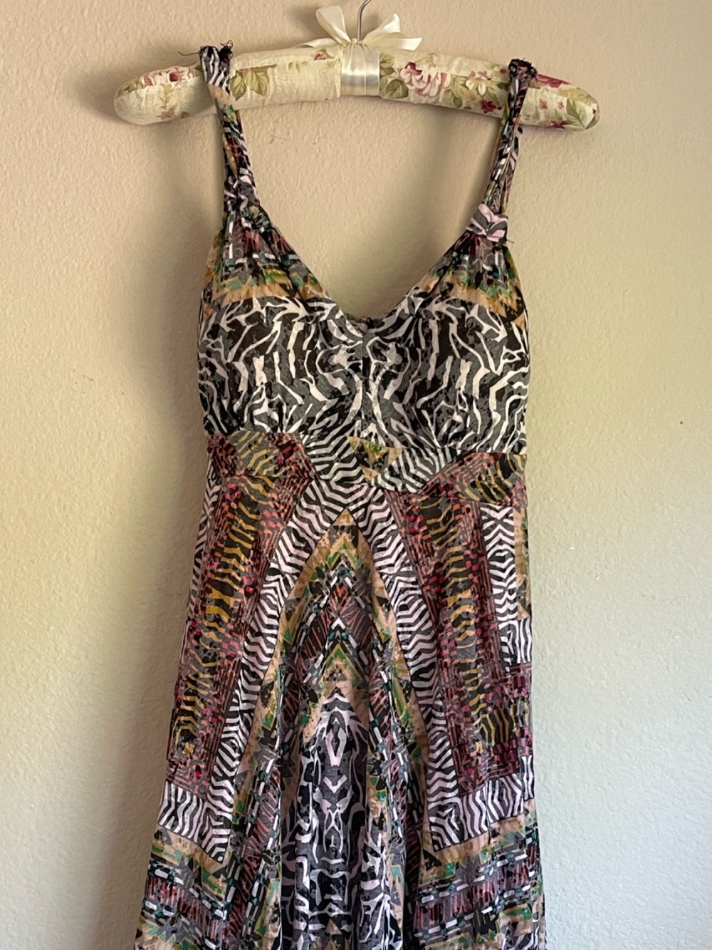 American Rag Cie bohemian handkerchief-hem maxi dress - size XS